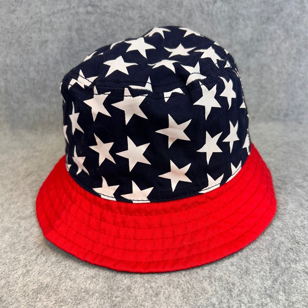 Stars and Stripes Mens Red White Blue Unbranded Bucket Hat Patriotic OSFM